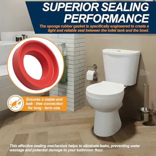 6102 Toilet Tank to Bowl Bolt & Gasket Kit fit for Fluidmaster Toilets