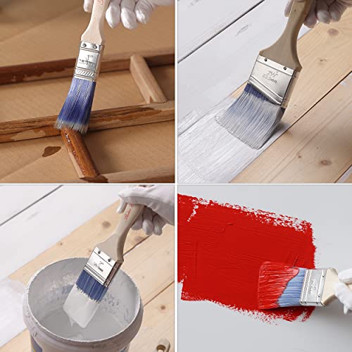 Bates 3-Inch Angle Paint Brushes (12 Pack) - Treated Wood Handle, Perfect for Walls & Furniture - color: Wood Handle Angle, size: 12 Pack, 3"