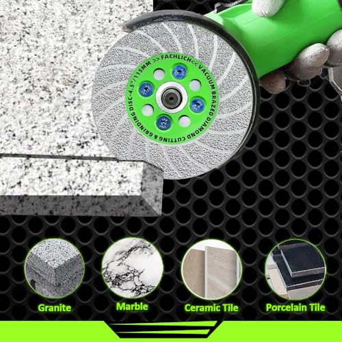 4-1/2 Inch Tile Saw Blade - Diamond Grinding Disc Cutting Disc Wheel for Cutting Grinding Marble Granite Concrete Porcelain Ceramic Tile,5/8-Inch-11 Arbor - size: 4.5"/115mm