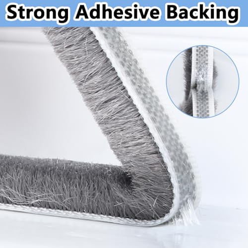 Brush Weather Stripping Door Window Seal,0.2"x0.4"x33FT - color: Gray, size: 0.2"x0.4"x33FT