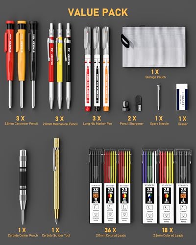 STAGEEK 22-in-1 Carpenter Pencil Set