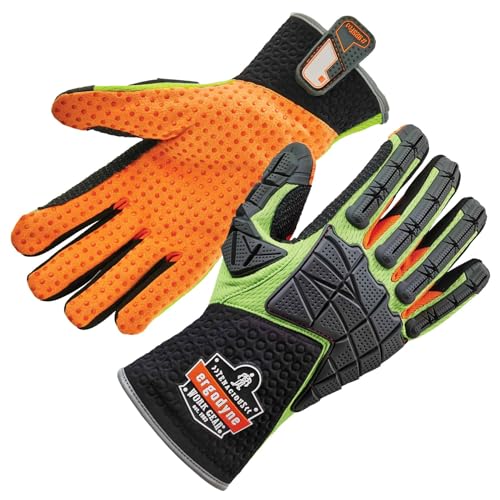 Ergodyne Unisex Proflex 925f(x) Dorsal Impact-resistant Gloves - Ansi/Isea 138-2019 Level 2, En 388: 4121xp - size: Large