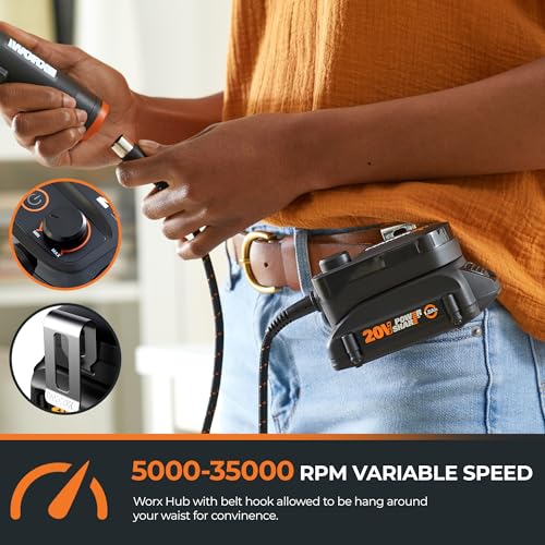 Cordless Rotary Tool Kit, 20V Power Rotary Tool for Sanding, Carving, Drilling, Engraving, Polishing, DIY Crafts with 42 Accessories, Brushless Motor, 5000-35000 RPM Variable Speed,Tool Only - size: 1 PC Rotary Tool