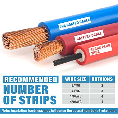 iCrimp ICP-240 Cable Stripper for AWG 12 to 4/0 Round Cables, Radial Wire Stripper with 2 Extra Blades - size: 3.9 x 1.2 inch
