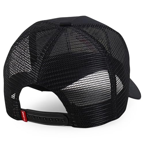 Trendy Apparel Shop 5 Panel Structured Tool Theamed Design Trucker Cap - color: Plumbing Black