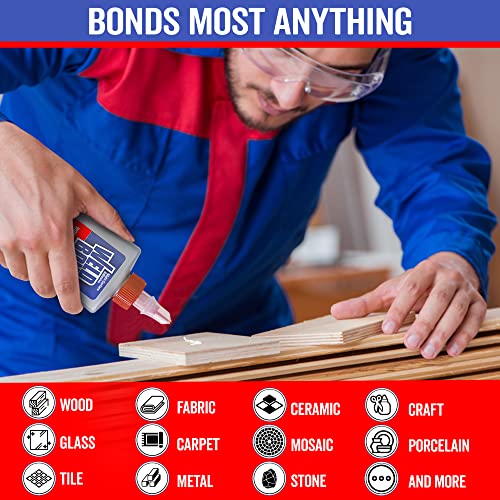 Weldbond Glue - Bonds Most Anything! 3L /101 oz Non-Toxic Adhesive Glue For Wood Tile Glass Craft Foam Fabric Stone Cement & Concrete & Any Other Porous Surfaces. No Fume Non-Flammable PVA Glue Gallon - size: 101.4 fl. oz.