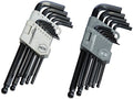 Amazon Basics Hex Key Allen Wrench, Long Arm, Ball End, Metric and Standard Sizes, Chrome Vanadium Steel, 26-Piece with Storage Case