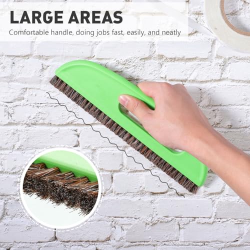 ibasenice Wallpaper Brush with Horse Mane Hair 10.03 Inch Wallpaper Smoother Tool for Wallcovering with Comfortable Handle and Hang-up Hole for Easy Storage and Precise Adhesive Application