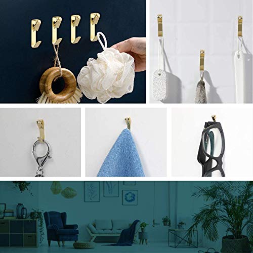Picture Hanging Hooks, 50 Pcs Heavy Duty 10-50 lbs Picture Hangers Hardware kit with Nails for Picture Frame, Canvas, Mirror Hanging Decoration - size: 10-50LB GLD
