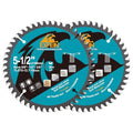 5-1/2 Inch Miter/Table Saw Blades 2pcs, 48 Teeth ATB TCT Fine Finish Wood Cutting Circular Saw Blade with 5/8 Inch Arbor - size: 140mm 48T