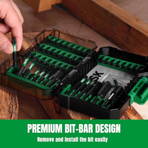 SK 46-Piece Screwdriver Bit Set, Impact Driver Bit Set, S2 Steel