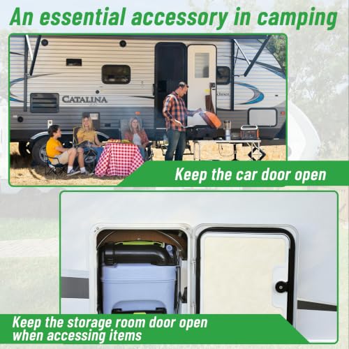 2 Pcs RV Magnetic Door Buckles Provide Windproof Door Stops For Rv Campers, Keeping The Doors Open And Protected From Impact And Damage.Essential Accessories For Travel Camping (White, Black)