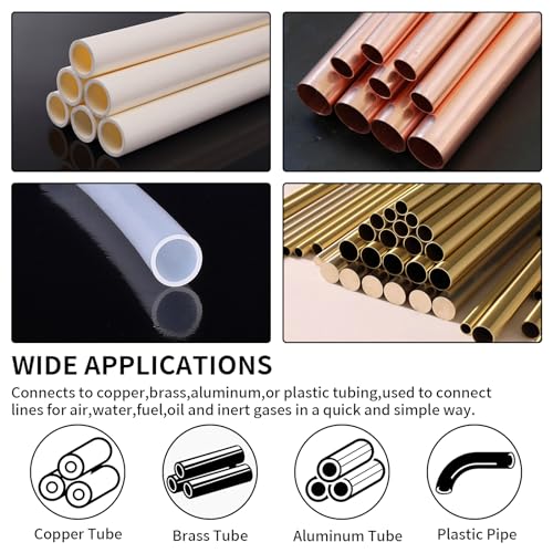 MuHize 50 Pcs Brass Compression Fitting, 5/16" Tube OD Sleeves Ferrules - color: 50 pcs, size: 5/16 Inch