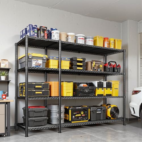 Romorgniz 52.4" W Storage Shelves, 1120LBS Heavy-Duty&L-Shaped for Kitchen - size: 13.78"D x 52.36"W x 59"H