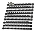 AMM 9-Piece Socket Organizer, 1/2 inch, 3/8 inch and 1/4 inch Drive ABS Tools-Black Socket Holder,Heavy Duty Socket Racks, Premium Quality Socket Clip Rail Holder,The best tool trays in the garage - color: BLACK, size: 9PC