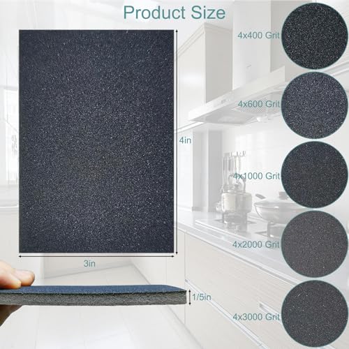 20 PCS 3 x 4 Inch 400-3000 Grit Sanding Sponge Set, Ultra Fine Sanding Sponges Pads, Soft Foam Hand Sander Block Wet Dry Sandpaper for Model Drywall Metal Wood Furniture Polishing