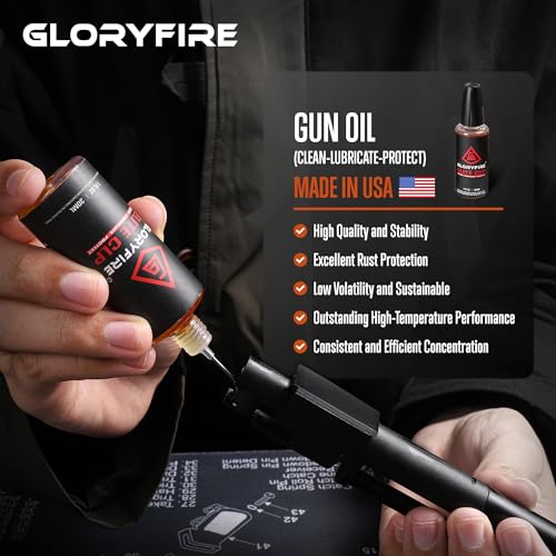 GLORYFIRE Elite Universal Gun Cleaning Kit, 2 x 1oz Oil with Stand and Rods - size: 61PCS