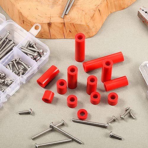 Zonon 150 Pcs Outlet Spacers Electrical Extender Kit Screw Spacers, Red - color: Red