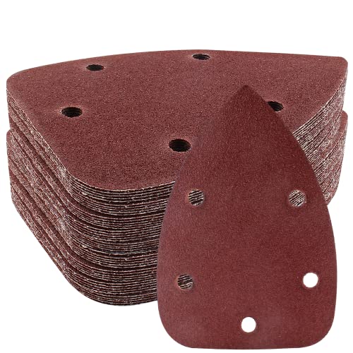 25 Pcs Mouse Detail Sander Sandpaper, 80 Grit, 5 Hole - size: 80 Grit - 25 Pcs