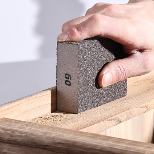 Bates- Sanding Sponge, 8 pcs, 60 Grit, Washable and Reusable, Sandpaper Block, Sanding Blocks for Wood, Sanding Pad, Drywall Sanding Block, Drywall Sanding Sponge - size: 8 Pack, 60 Grit