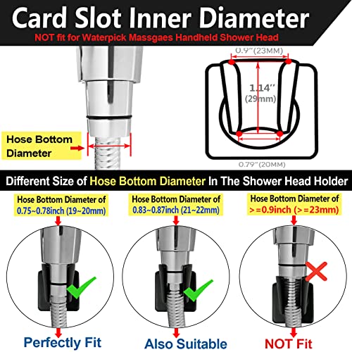 Shower Head Holder All Meta Handheld Shower Wand Bracket Adhesive Shower Wall Mount Holder Brass Shower Spray Holder Black, Glue Installation - color: Black