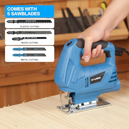 4.5Amp Corded Jig Saw 3000 RPM 6-Speed Wood Cutter Hand Saw