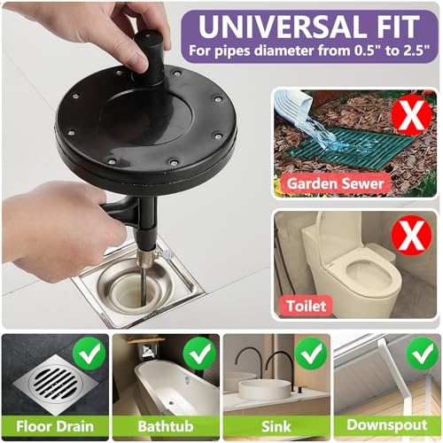 25 Ft Heavy Duty Drain Auger & Plumbing Snake, Sewer Snake for Bathtub, Shower, Sink, Toilet Drain Clog Removal, Manual Drill Pipe Snake Tool with Gloves, Destapa Cañerias Serpiente de Drenaje