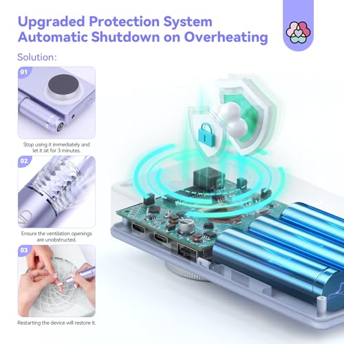 SAVILAND 50000RPM Electric Nail Drill Professional Fast Removal for Nails - color: A-purple