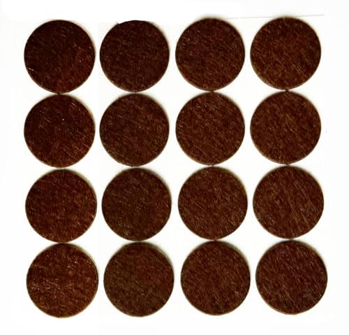 48 Pcs Self Adhesive 1" Round Felt Furniture Pads (Brown, 1") - color: Brown