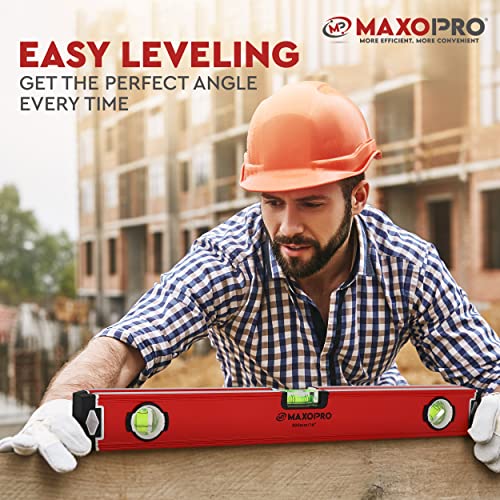 16-Inch Torpedo Level Magnetic - Heavy-Duty Box Leveler Tool with 3 Vials 45,90,180 - Aluminum Alloy Magnetic Level Tool - Lightweight and Sturdy Plumbing Level for Professionals