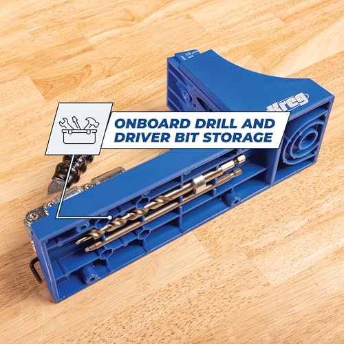 Kreg K4 System - With R3 Jig, Drilling Guide & Dust Collection - Adjustable, Versatile Jig - Create Rock-Solid Joints - For Materials 1/2" to 1 1/2" Thick - K4SYSTEM