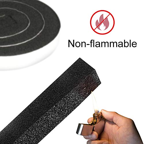 2 Rolls 1/2 Inch W 1/2 T Weather Stripping Air Conditioner Open Cell Foam Seal Tape, Window Insulation High Resilience Seal Strip for Doors Window,Total 16FT - size: 1/2IN*1/2IN*16FT