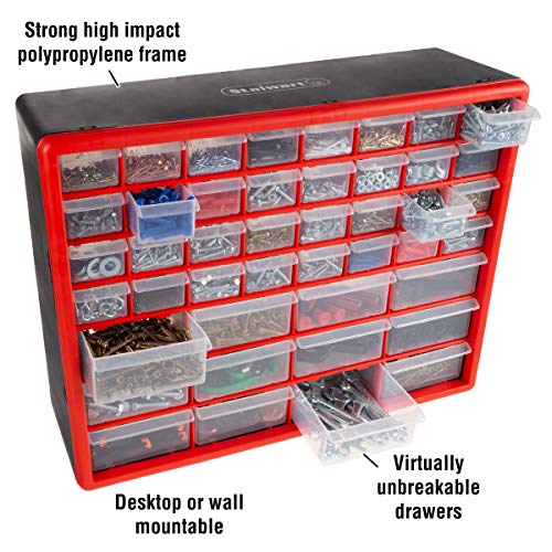 Stalwart 44 Drawer Storage Cabinet with 12 Large, 32 Small Compartments - style: 44 Drawers