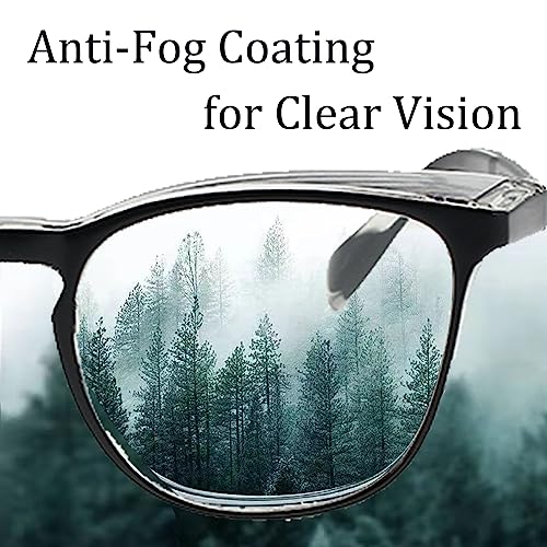 Safety Glasses for Men Women, Anti Fog Safety Goggles Comfortable Blue Light Blocking UV Protective Adult Nurse - color: Black 1pack