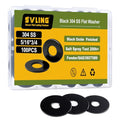 100PCS 5/16" x 3/4" Flat Washers, Black Oxide 304 Stainless Steel 18-8, 5/16" ID x 3/4" OD Hardware Washers for Screws Bolts - color: Black, size: SAE 5/16