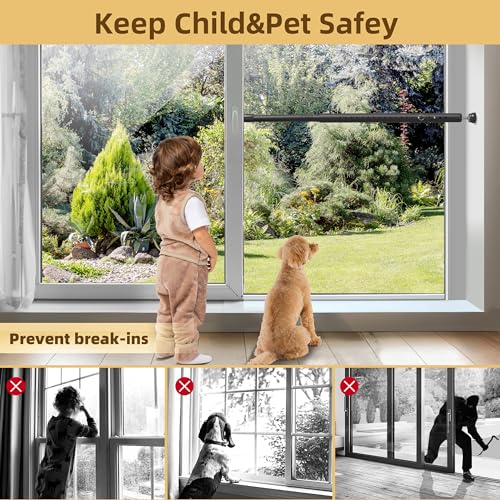 4-Pack Sliding Door and Window Security Bars, 17-50 Inch, Black - color: Black - 4 Pack