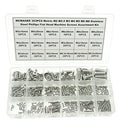 353PCS Metric M2 M2.5 M3 M4 M5 M6 M8 304 Stainless Steel Phillips Flat Head Machine Screws Assortment Kit