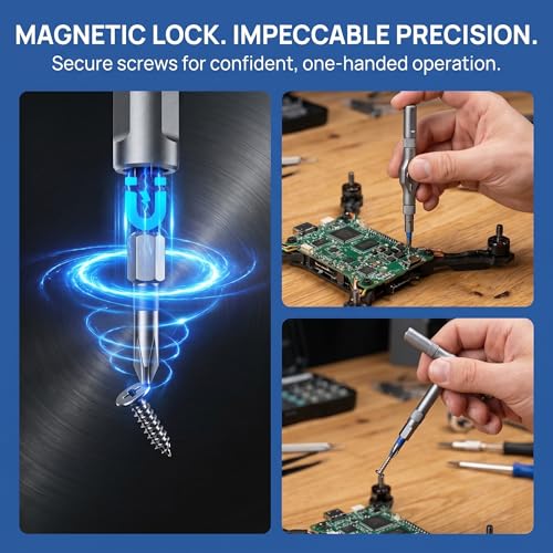 24 In 1 Magnetic Ratchet Screwdriver Set, Multi-Purpose Mini Screwdriver Set Suitable for Diy, Electronic Products, Watches, and Home Repairs - color: Black