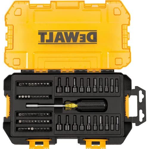 DEWALT Screwdriver Bit Set with Nut Drivers, 71-Piece (DWMT73808) (Pack of 2) - size: 1/4" (Pack of 2)