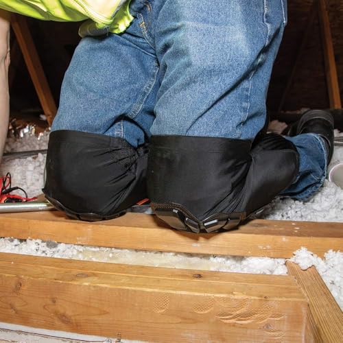 Klein Tools 60611 Knee Pads, Heavy Duty Padded Knee Sleeves, Breathable Mesh Back, Elastic Cuff with Slip-Resistant Silicone, Black, L/XL - size: L/XL