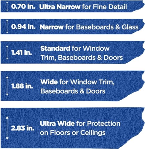 ScotchBlue Original Multi-Surface Painter's Tape, 0.70 Inches x 60 Yards, Blue, Paint Tape Protects Surfaces and Removes Easily, Multi-Surface Painting Tape for Indoor and Outdoor Use | Pack of 2 - size: Pack of 2