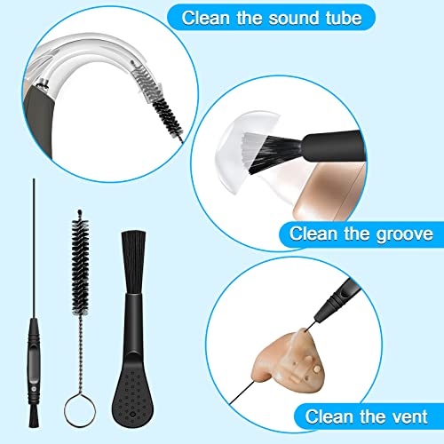 Hearing Aid Cleaning Kit, Hearing aid Cleaning Tools, Hearing Aid Brushes for Cleaning, Hearing Aid Amplifier Cleaner Kit, Hearing Aid Accessories with case, Gifts for Relatives and Friends (8 Pcs)