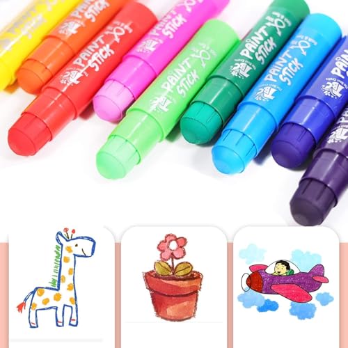 TBC The Best Crafts Paint Sticks for Kids Ages 2-8, 12 Classic Colors - color: 12