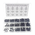 540PCS Metric M2 M2.5 M3 M4 M5 Nylon Phillips Pan Head Screws Hex Nuts Flat washers Assortment Kit(Black) - size: M2, M2.5, M3, M4, M5