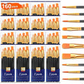 ESRICH 160PCS Paint Brushes, Paint Brush for Acrylic Painting - color: Black, size: 160