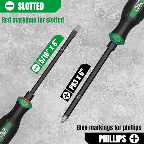 SK 2-Piece Screwdriver Set Heavy Duty, Demolition Screwdriver, S2 Steel - size: 2PC