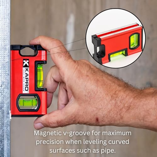 Kapro - 771M TWIN Magnetic Heavy Duty Toolbox Level - For Leveling and Measuring - Features V-Groove and Magnet Base - VPA Certified - 6 Inch - size: 6"