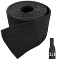 Heat Shrinkable Braided Sleeving, 2" Wiring Harness Sheath Cable Management - size: 10ft - 2"(50mm)