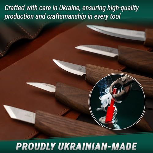 BeaverCraft Deluxe Wood Carving Kit S18X - Wood Carving Knife Set - Spoon Carving Tools Set - Whittling Knives - Woodworking Wood Carving Tools Large Whittling Kit S18X