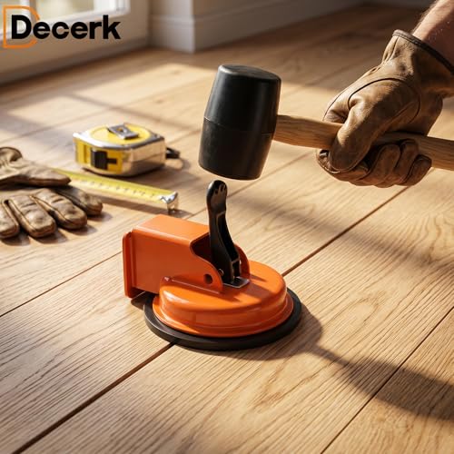 Floor Gap Fixer Tool Suction Cup Gap Puller with 2 Reusable Sticky Pads, Heavy Duty Repair Tool, Laminate Flooring Tools, Vinyl Floor Repair Kit, Gap Tool